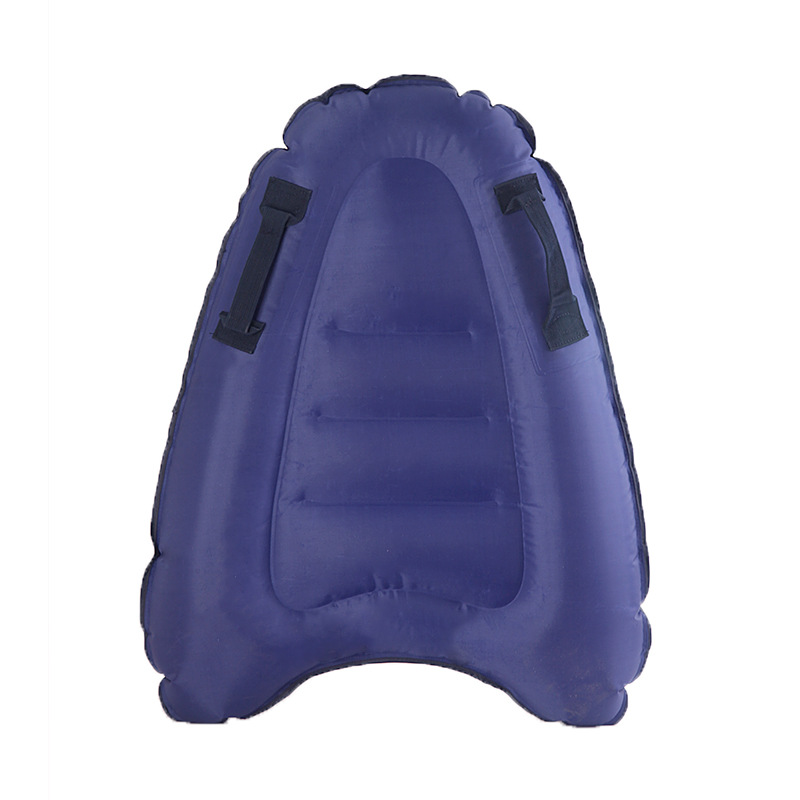 Deep blue children inflating surfboards